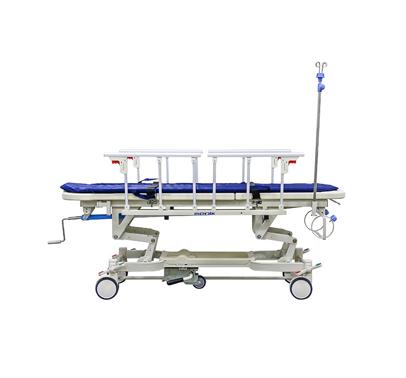 Διευθετήσιμο χειρωνακτικό ιατρικό καροτσάκι φορείων έκτακτης ανάγκης ύψους για τον ασθενή