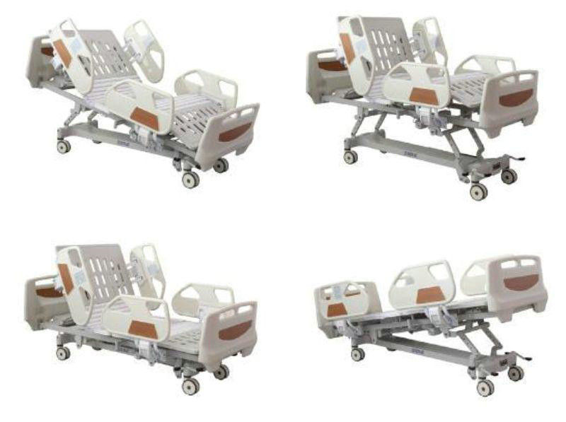 5 ηλεκτρικό ICU νοσοκομειακό κρεβάτι 125mm κλινικών θέσεων χρήση ημι σε αυτόματο θαλάμων