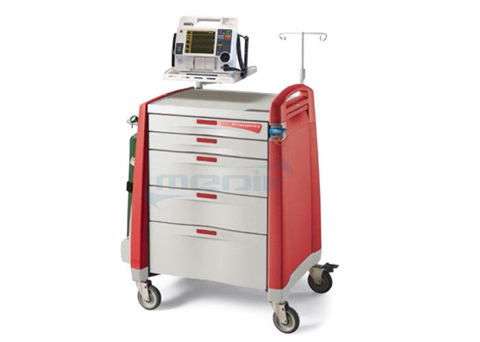 Ιατρικά καροτσάκια έκτακτης ανάγκης ABS υλικά με τα κατάλληλα νοσοκομεία πινάκων CPR