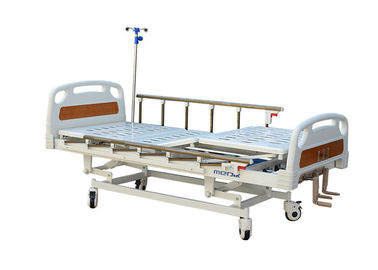 Κινητό χειρωνακτικό νοσοκομειακό κρεβάτι για το γενικό θάλαμο, πλευρικά κιγκλιδώματα κραμάτων αργιλίου